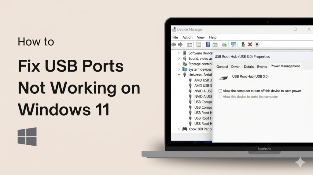 How to Fix USB Port Not Detecting Device on Windows 11 ?
